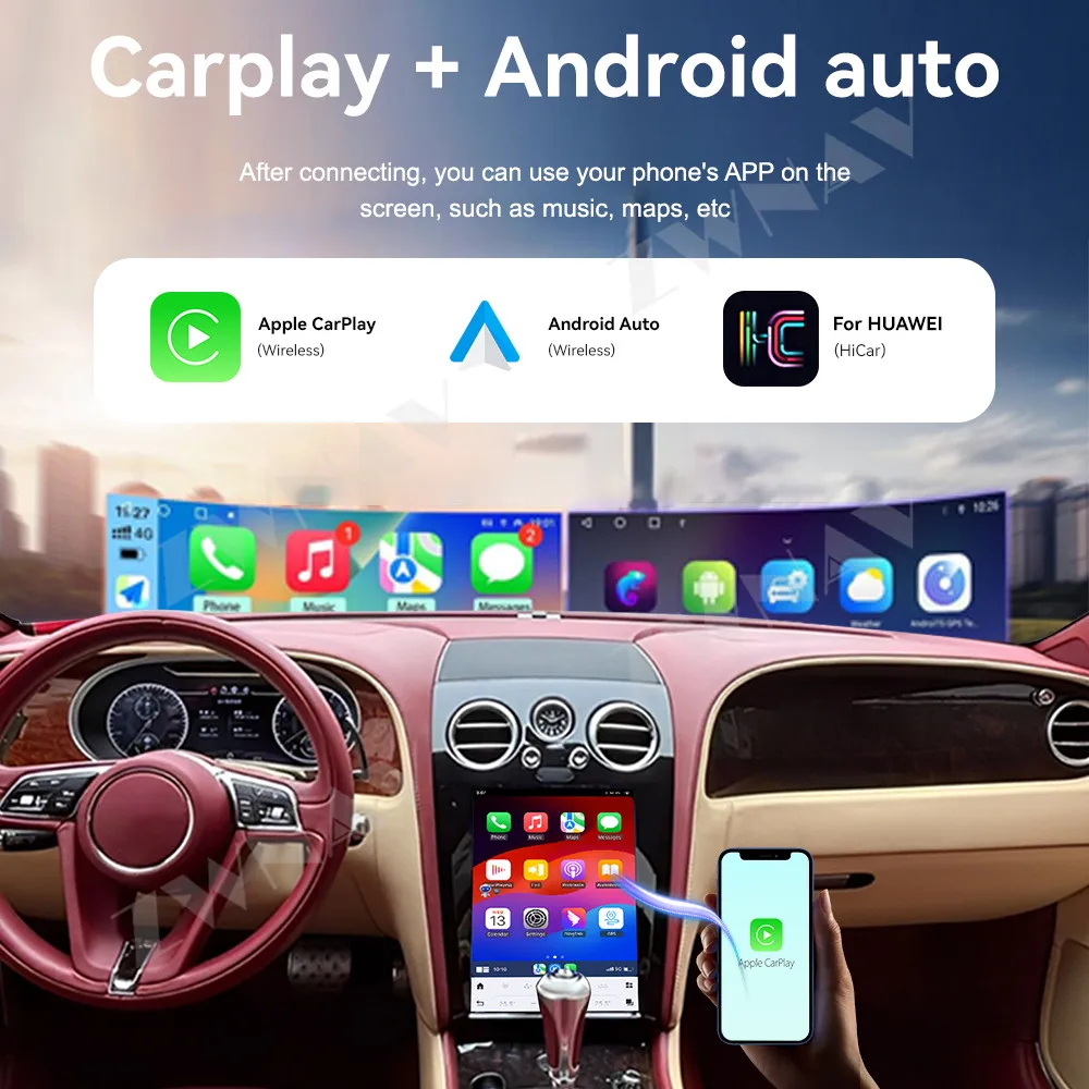 12.1" Touch Screen For Bentley Flying Spur Centinetal GT 2005-2019 Android14 GPS Navigation WIFI4G Carplay Car Multimedia Player
12.1" Touch Screen For Bentley Flying Spur Centinetal GT 2005-2019 Android14 GPS Navigation WIFI4G Carplay Car Multimedia Player
