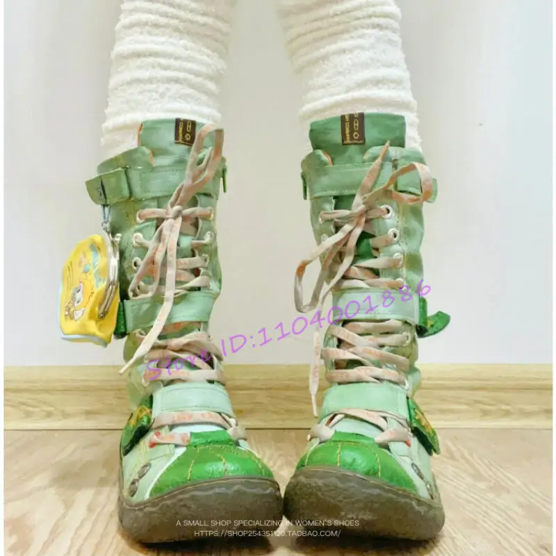 Зеленые длинные сапоги из сращенной кожи для женщин Y2K Нишевый дизайн Ретро Высокие сапоги Розовый Синий Белый Модные пикантные туфли на плоской подошве для девочек
Зеленые длинные сапоги из сращенной кожи для женщин Y2K Нишевый дизайн Ретро Высокие сапоги Розовый Синий Белый Модные пикантные туфли на плоской подошве для девочек