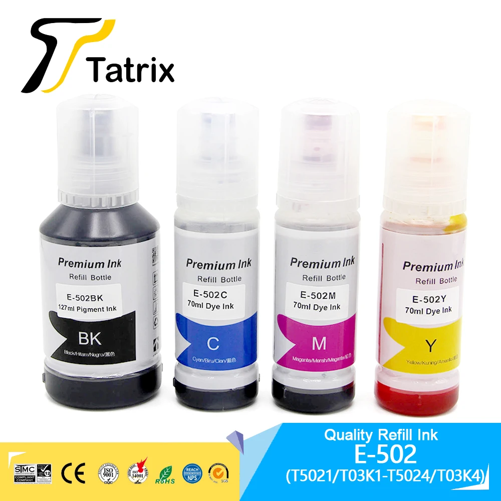 Татрица для Epson 502 T5021/T03K1 T5022 T03K2, качественные наборы чернил для заправки, чернила для принтера ET-3750/ET-3760/ET-3800/ET-3830/ET-3843
Татрица для Epson 502 T5021/T03K1 T5022 T03K2, качественные наборы чернил для заправки, чернила для принтера ET-3750/ET-3760/ET-3800/ET-3830/ET-3843