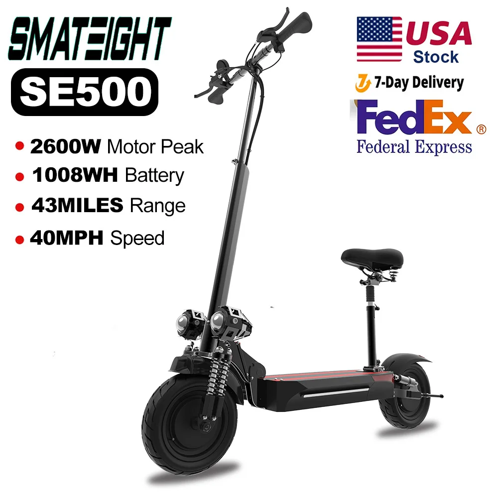Motorcycle Adult Electric Scooter with Seat Dual Motors 2600W Maximum Speed 42 Mph Range 45 Miles Foldable Commuter E Scooter
Motorcycle Adult Electric Scooter with Seat Dual Motors 2600W Maximum Speed 42 Mph Range 45 Miles Foldable Commuter E Scooter
