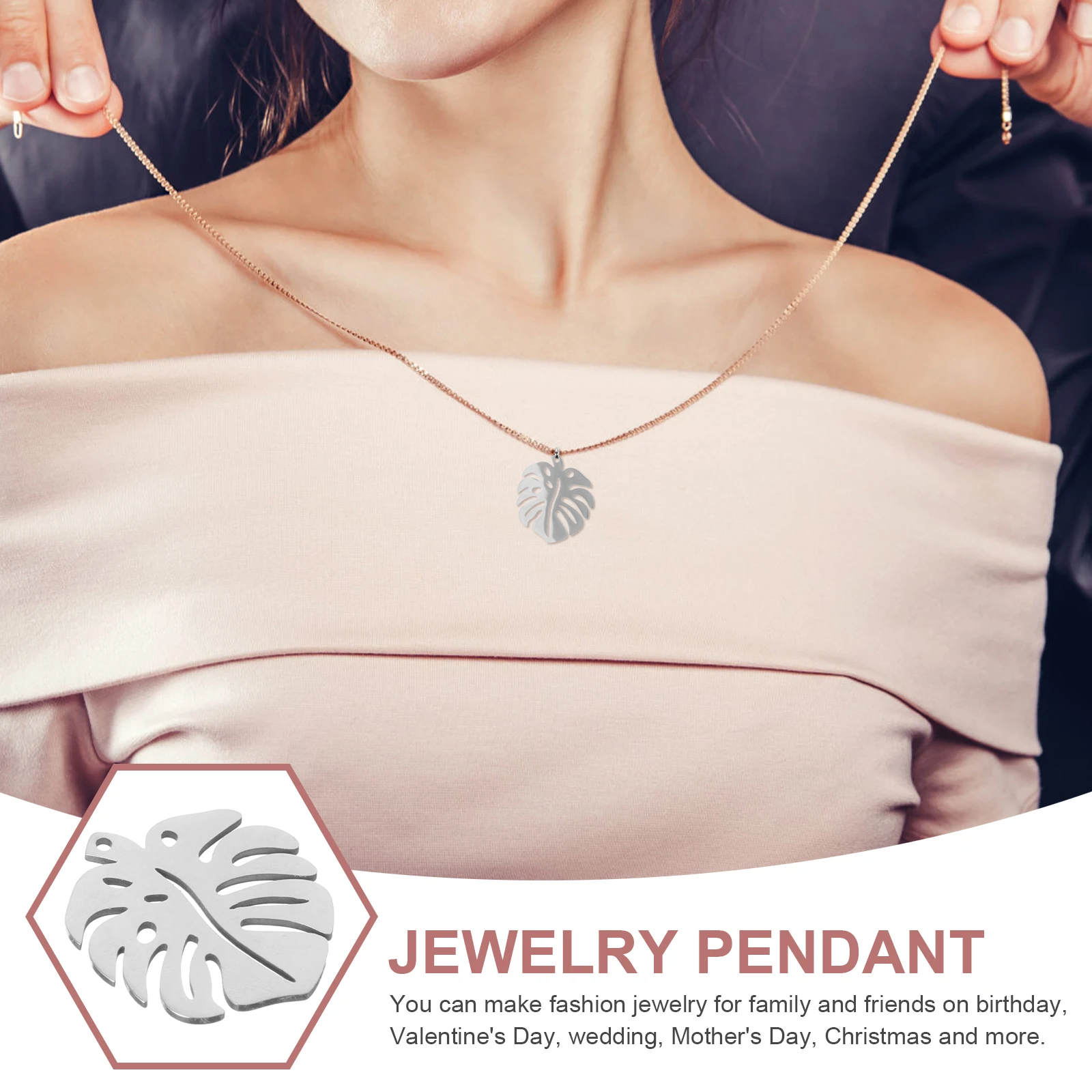 5 Pcs Leaf Charms Metal Pendants DIY Jewelry Making Necklace Bracelet Pendant Accessories Stainless Steel Color Lightweight
5 Pcs Leaf Charms Metal Pendants DIY Jewelry Making Necklace Bracelet Pendant Accessories Stainless Steel Color Lightweight