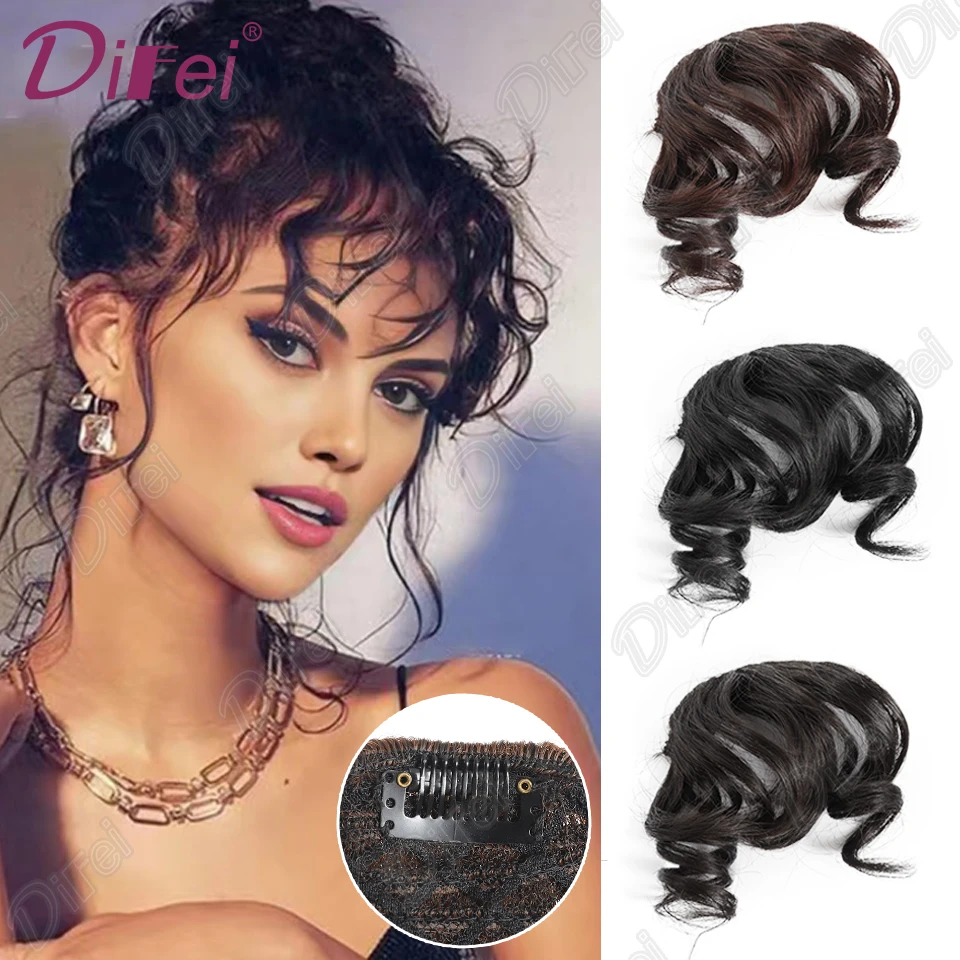 DIFEI Synthetic Wavy Bangs Wig Female One-card Natural Wavy Bangs Hair Extension Wig Piece Is Suitable For Daily Wear
DIFEI Synthetic Wavy Bangs Wig Female One-card Natural Wavy Bangs Hair Extension Wig Piece Is Suitable For Daily Wear