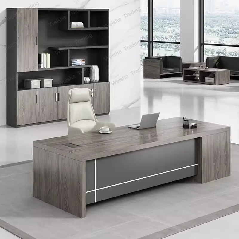 Desk Boss Table Modern Simple Executive Desk Office Desk and Chair Combination File Cabinet
Desk Boss Table Modern Simple Executive Desk Office Desk and Chair Combination File Cabinet