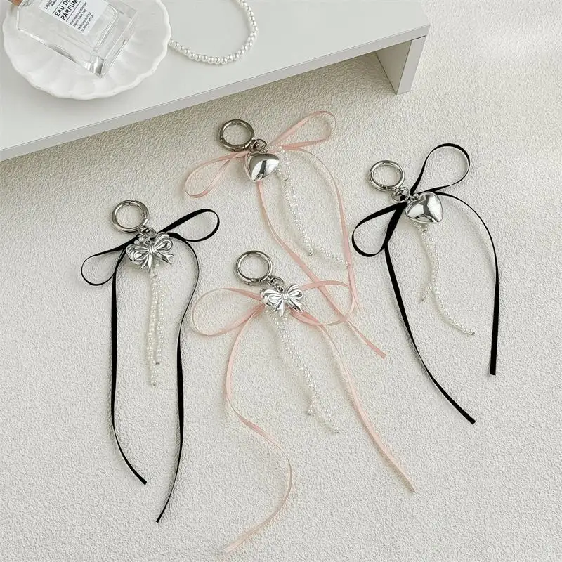 Cute Ribbon Bow Pearl Bag Pendant Love Bow Charm Keychain Elegant Keyring Sweet Phone Chain Girly Backpack Hanging Ornament Gift
Cute Ribbon Bow Pearl Bag Pendant Love Bow Charm Keychain Elegant Keyring Sweet Phone Chain Girly Backpack Hanging Ornament Gift