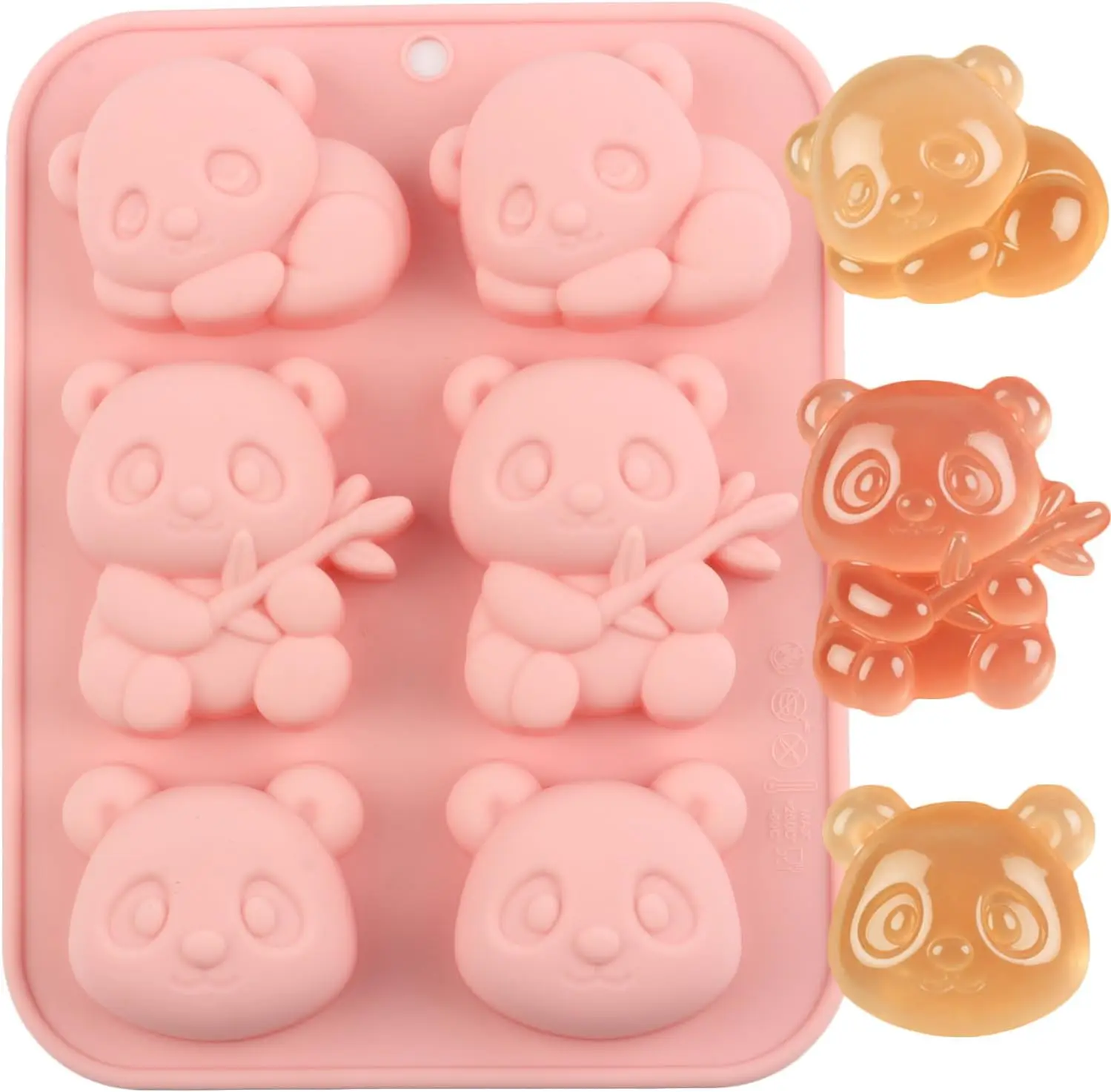 6 Cavity Panda Silicone Mold Cute Animal Panda Head Fondant Candy Chocolate Mould Cake Topper Jelly Cake Decoration Accessories
6 Cavity Panda Silicone Mold Cute Animal Panda Head Fondant Candy Chocolate Mould Cake Topper Jelly Cake Decoration Accessories