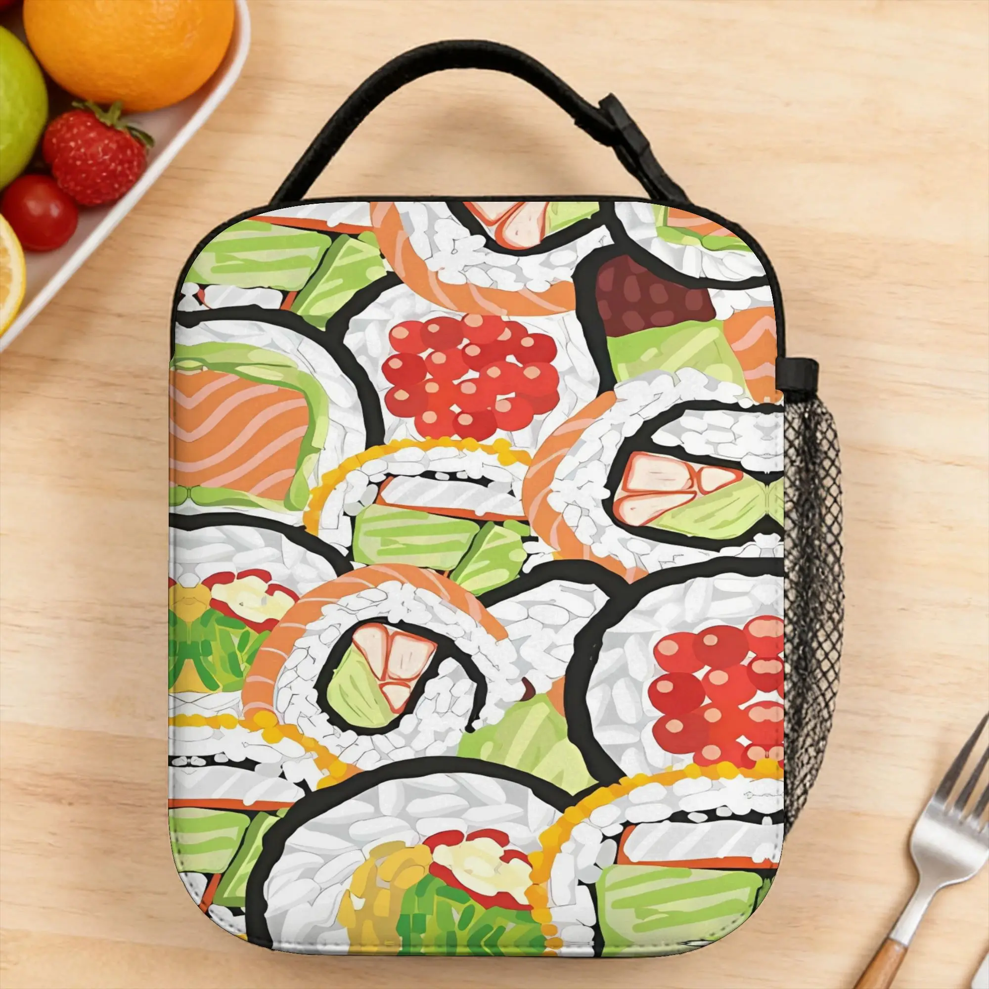 Colorful Sushi Roll Pattern Lunch Bag Casual Lunch Box For Child Travel Cooler Bag Oxford Tote Food Bags
Colorful Sushi Roll Pattern Lunch Bag Casual Lunch Box For Child Travel Cooler Bag Oxford Tote Food Bags