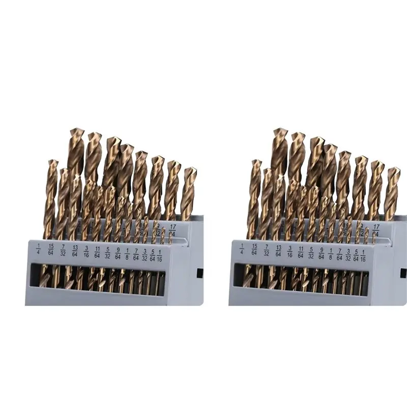 AB46-Cobalt Drill Bits Set M35 High Speed Steel Twist Jobber Length For Hardened Metal, Stainless Steel, Cast Iron (42Pcs)
AB46-Cobalt Drill Bits Set M35 High Speed Steel Twist Jobber Length For Hardened Metal, Stainless Steel, Cast Iron (42Pcs)