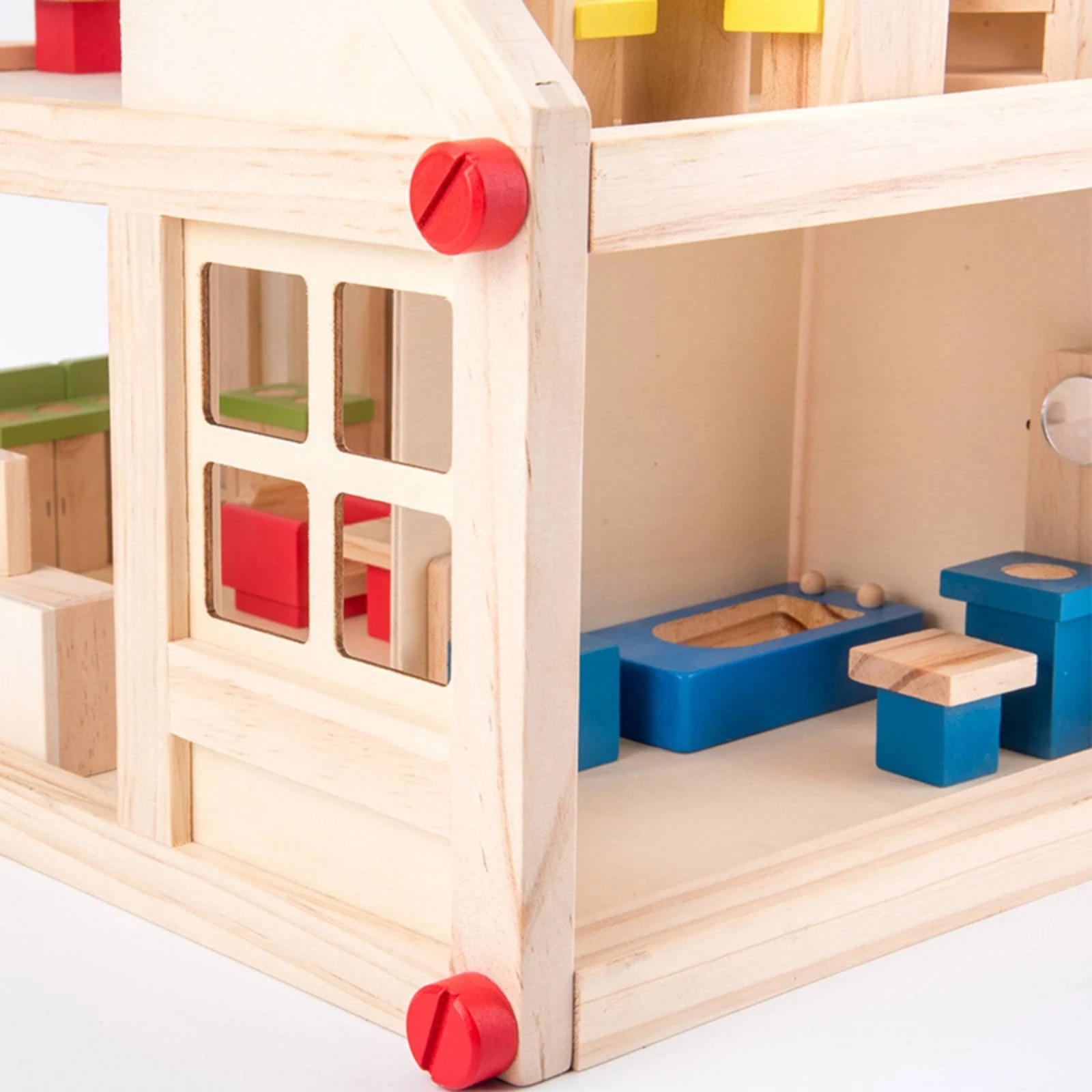 Wooden Dollhouse Natural Wood Two-Story Dollhouse Children's Toy Decorative Trim
Wooden Dollhouse Natural Wood Two-Story Dollhouse Children's Toy Decorative Trim