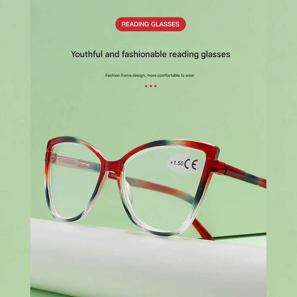 Gradient Red Cat Eye Reading Glasses +2.50,+2.00,Strength Fashion Retro Optical Frames for Women Lightweight Reading Glasses
Gradient Red Cat Eye Reading Glasses +2.50,+2.00,Strength Fashion Retro Optical Frames for Women Lightweight Reading Glasses