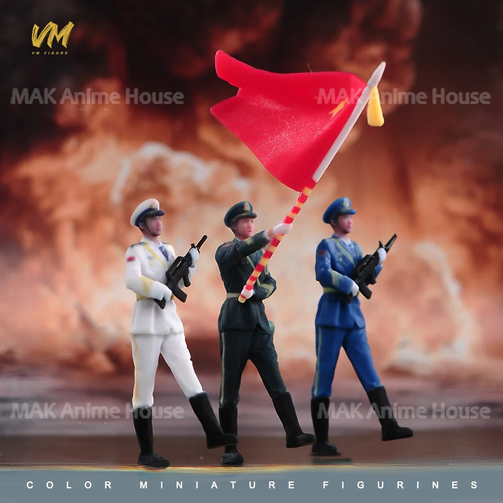Printed Miniatures 1/64 1/43 Chinese Navy Army Air Force Honor Guard Parade Flag Raising Model Vehicles Scene Decoration Doll
Printed Miniatures 1/64 1/43 Chinese Navy Army Air Force Honor Guard Parade Flag Raising Model Vehicles Scene Decoration Doll