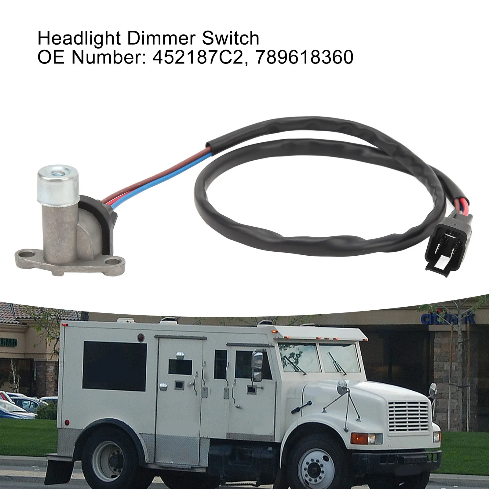 789618360 Floor Mounted Headlight Dimmer Switch 452187C2 with Pigtail for Navistar International 5000 9100 9100i 9300 9400
789618360 Floor Mounted Headlight Dimmer Switch 452187C2 with Pigtail for Navistar International 5000 9100 9100i 9300 9400