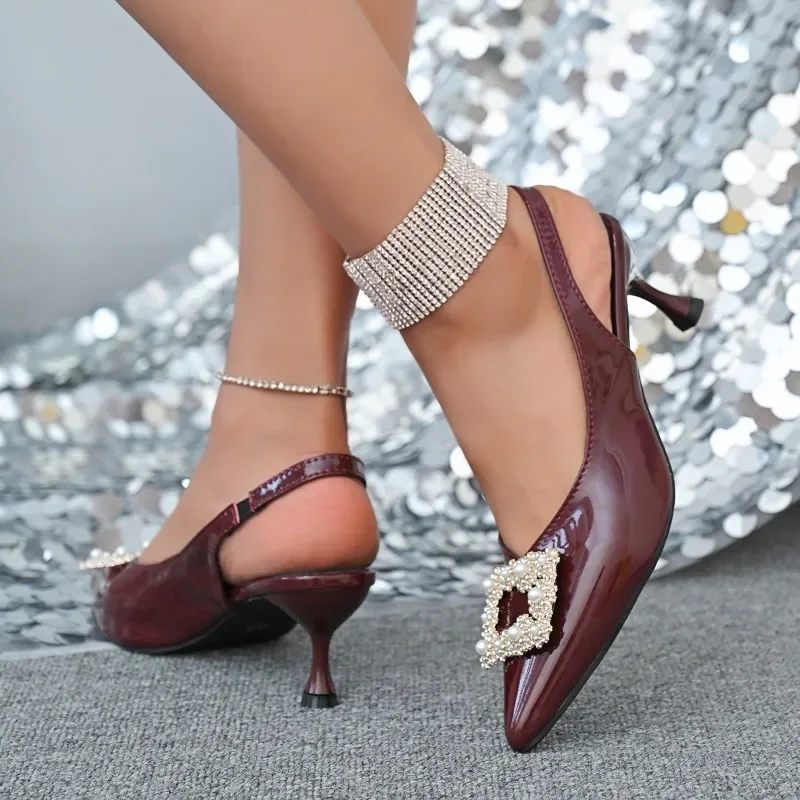 2025 Ladies Shoes Slingbacks Women's High Heels Plus Size Dress Pumps Women Square Button Pointed Toe Thin Heels Slip on Sandals
2025 Ladies Shoes Slingbacks Women's High Heels Plus Size Dress Pumps Women Square Button Pointed Toe Thin Heels Slip on Sandals