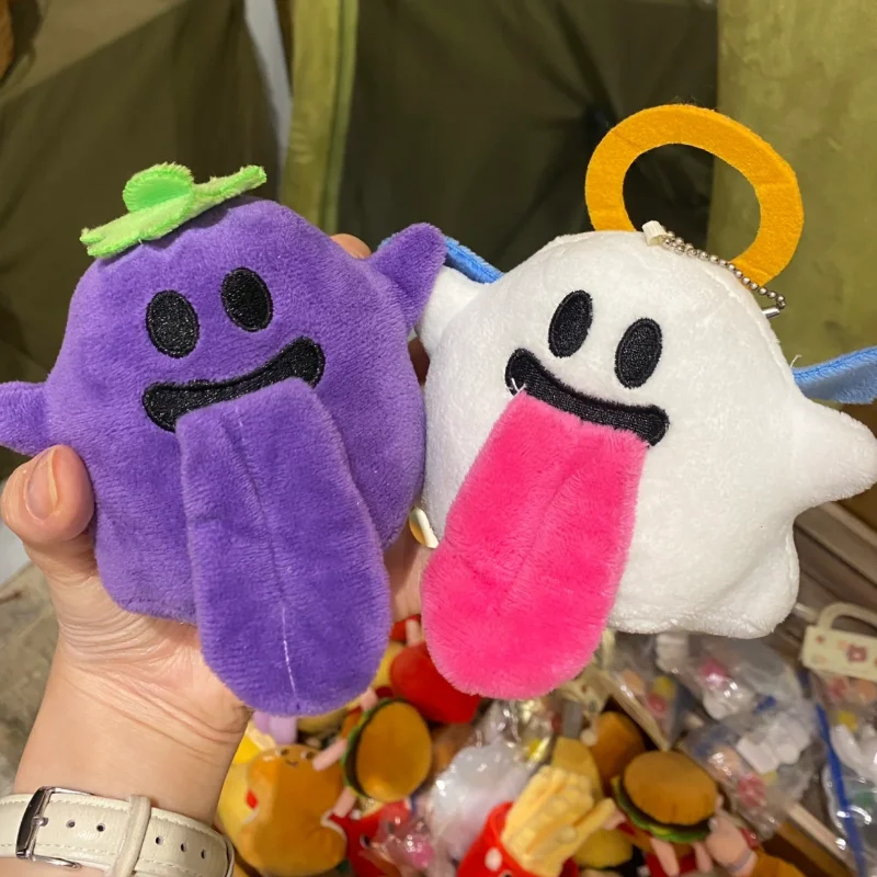 Kawaii Ghost Plush Pendant Creative Funny Angel And Devil Cartoon Long Tongue Image KeyChain Schoolbag Decor Halloween Gifts
Kawaii Ghost Plush Pendant Creative Funny Angel And Devil Cartoon Long Tongue Image KeyChain Schoolbag Decor Halloween Gifts