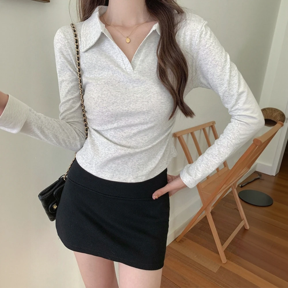 Women's T-Shirts Autumn Winter Fashion Chic Daily 2025 Soft Comfortable Plain Long Sleeve Turned Collar Casual T-Shirts
Women's T-Shirts Autumn Winter Fashion Chic Daily 2025 Soft Comfortable Plain Long Sleeve Turned Collar Casual T-Shirts