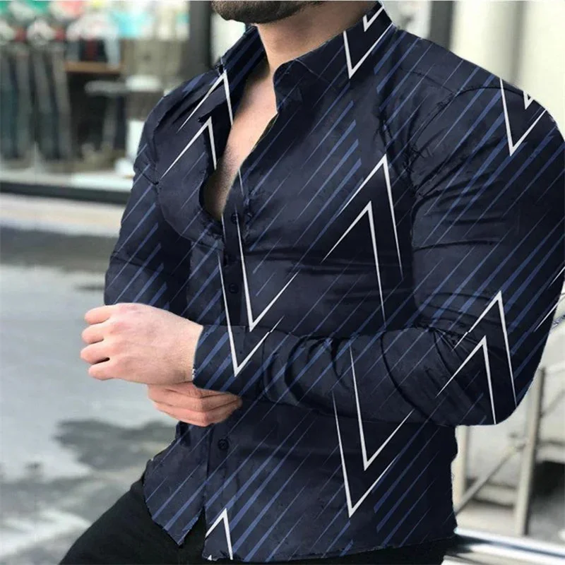 20234 Fashion New Men's Shirt Geometric Print Button Lapel Top Long Sleeve Shirt Clothing Designer Casual Comfortable S-6XL
20234 Fashion New Men's Shirt Geometric Print Button Lapel Top Long Sleeve Shirt Clothing Designer Casual Comfortable S-6XL