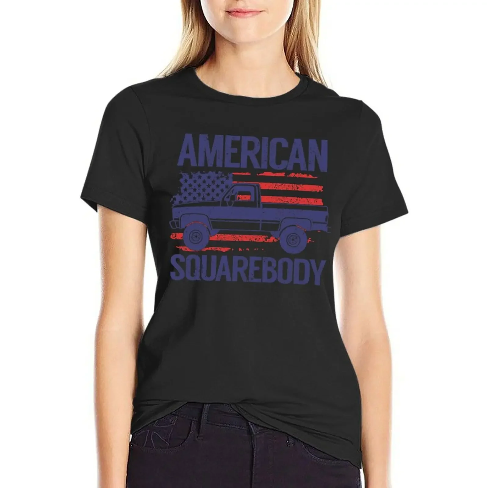Classic American Square Body Truck USA Flag T-Shirt shirts graphic tees blacks quick-drying cat shirts for Women
Classic American Square Body Truck USA Flag T-Shirt shirts graphic tees blacks quick-drying cat shirts for Women