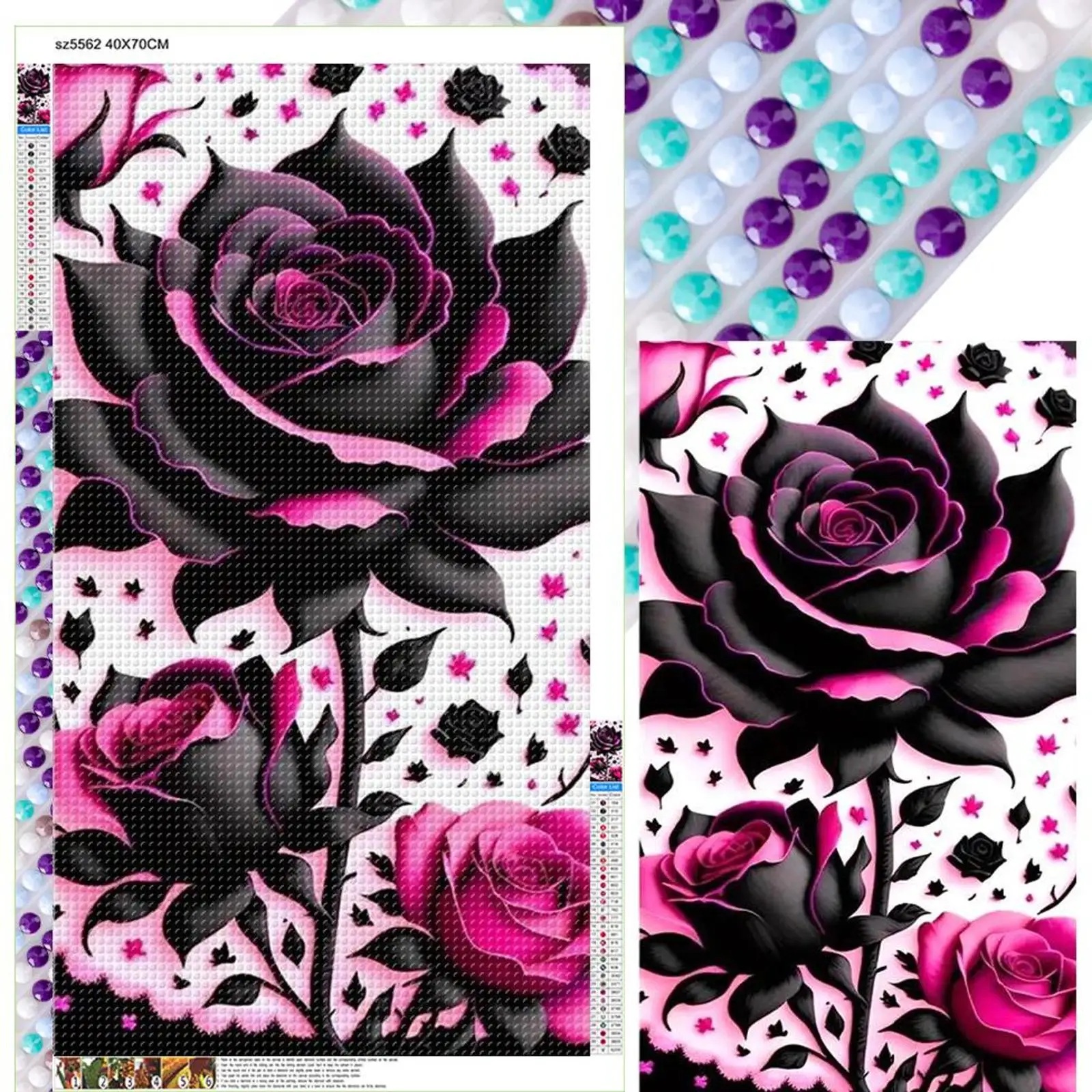 Rose 5D DIY Full Drill Round Diamond Painting Kit for Home Wall Decor 40x70cm
Rose 5D DIY Full Drill Round Diamond Painting Kit for Home Wall Decor 40x70cm