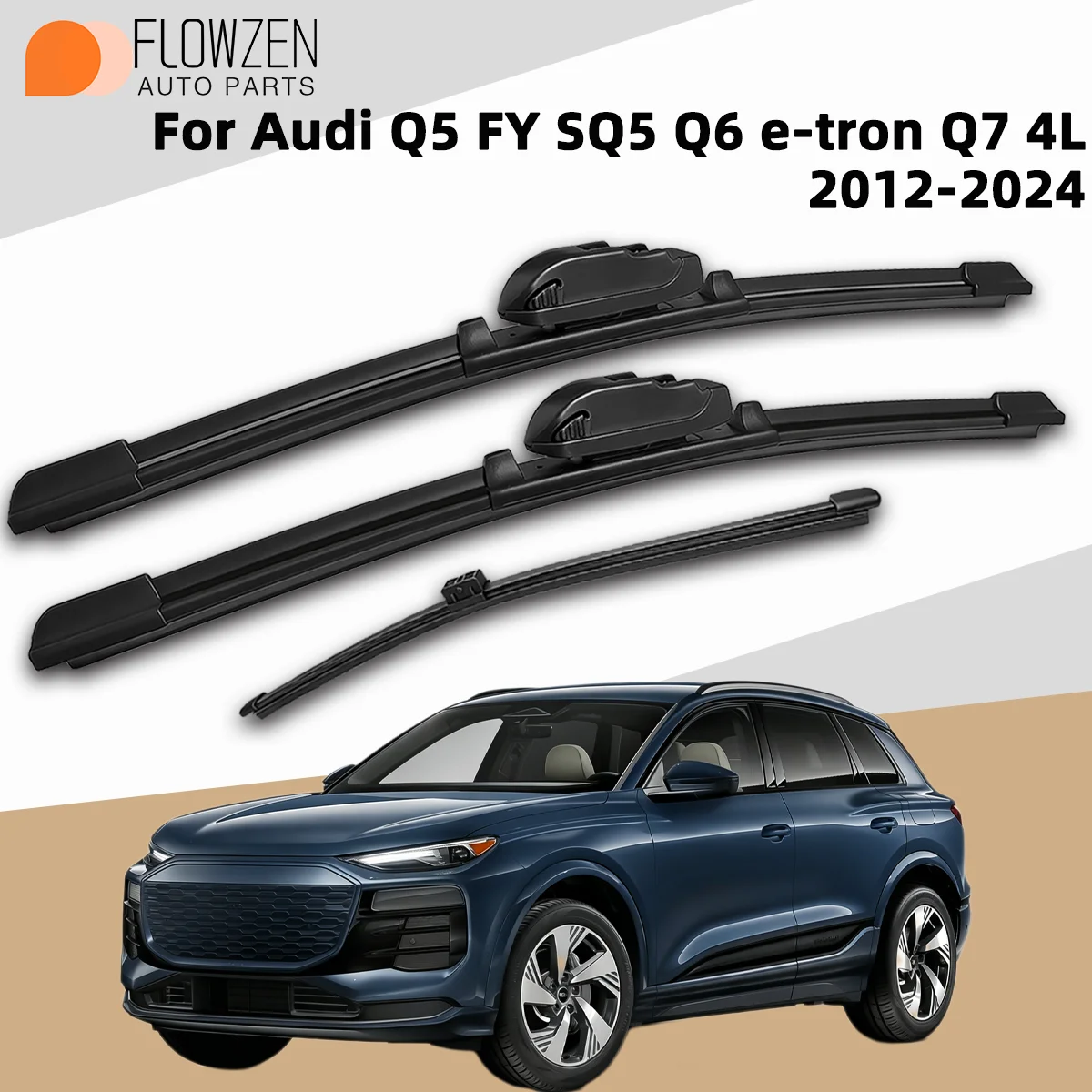 3PCS Front Rear Wiper Blades Fit For Audi Q5 FY SQ5 Q6 e-tron Q7 4L 2012-2024 Car Premium Quiet Streak-Free Durable Auto Parts
3PCS Front Rear Wiper Blades Fit For Audi Q5 FY SQ5 Q6 e-tron Q7 4L 2012-2024 Car Premium Quiet Streak-Free Durable Auto Parts