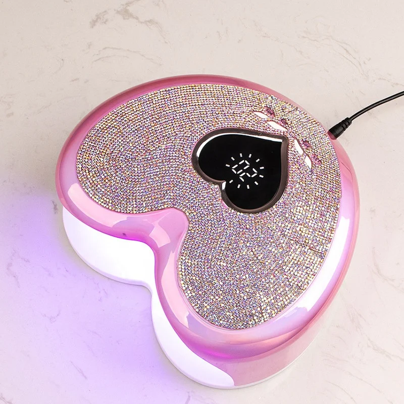 Wholesale 96w Heart Shape Uv Led Nail Lamp With Diamond Manicure Table Lamp Nail Polish Dryer Machine
Wholesale 96w Heart Shape Uv Led Nail Lamp With Diamond Manicure Table Lamp Nail Polish Dryer Machine