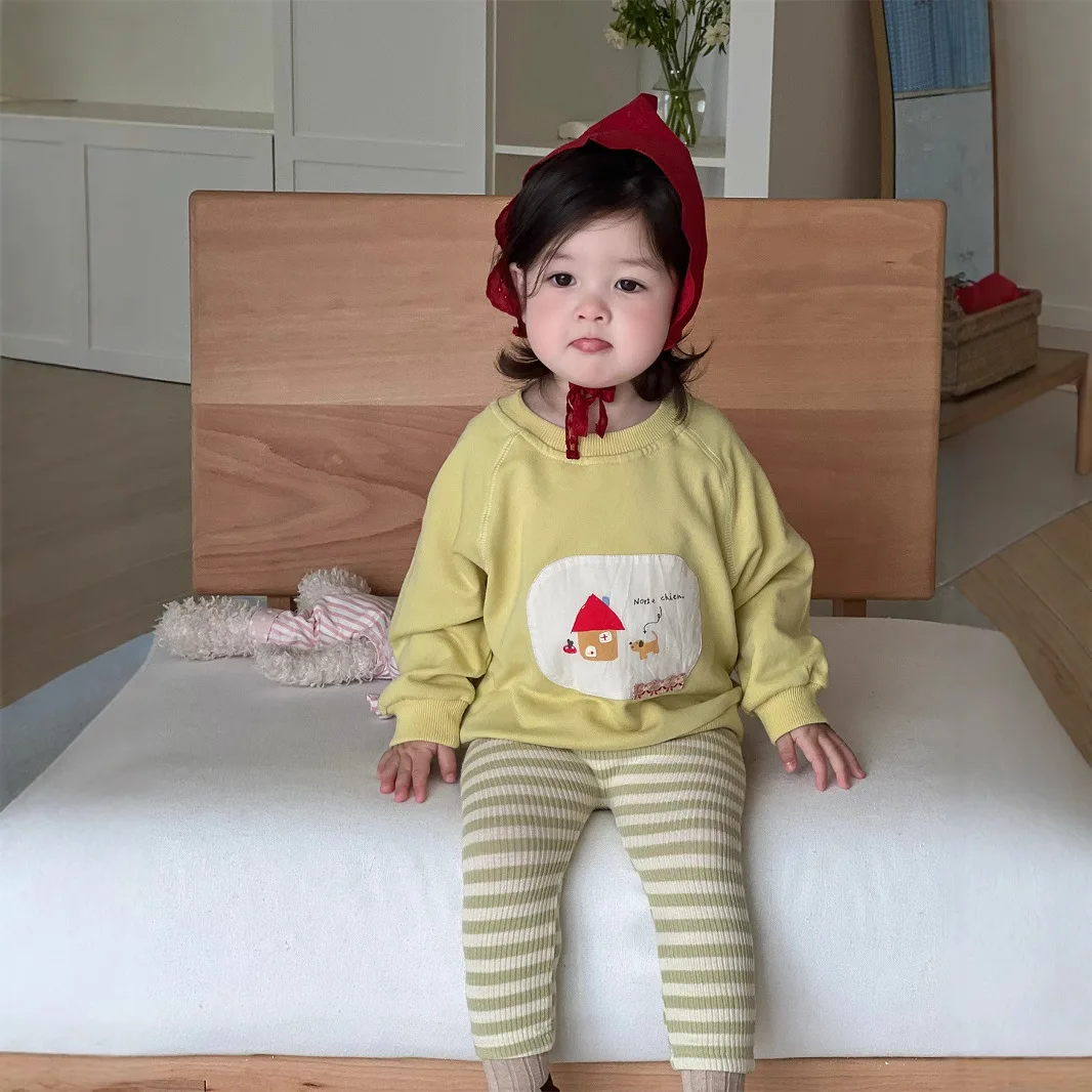 2025 Spring New Baby Long Sleeve Sweatshirt Cotton Infant Girls Cartoon Patch Pullover Toddler Casual Loose Tops Baby Clothes
2025 Spring New Baby Long Sleeve Sweatshirt Cotton Infant Girls Cartoon Patch Pullover Toddler Casual Loose Tops Baby Clothes