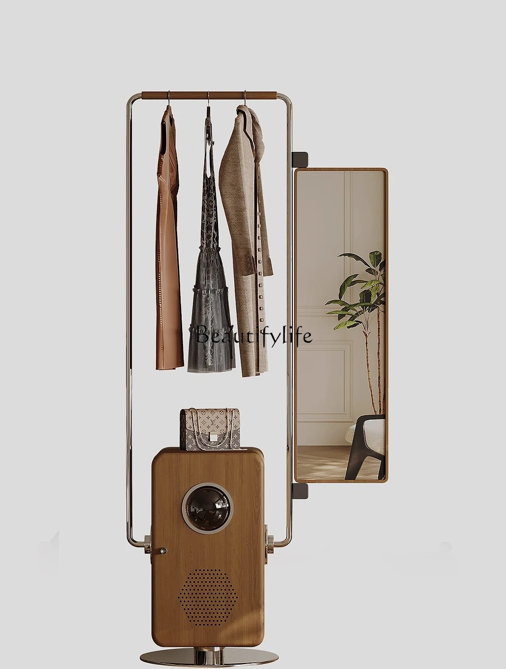Creative retro coat rack, full-length mirror storage chest, integrated high-end sense home multi-functional hanger
Creative retro coat rack, full-length mirror storage chest, integrated high-end sense home multi-functional hanger