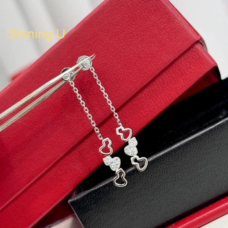 Сияющие U S925 серебряные висячие серьги золотого цвета для женщин, ювелирные изделия, новый подарок в китайском стиле
Сияющие U S925 серебряные висячие серьги золотого цвета для женщин, ювелирные изделия, новый подарок в китайском стиле