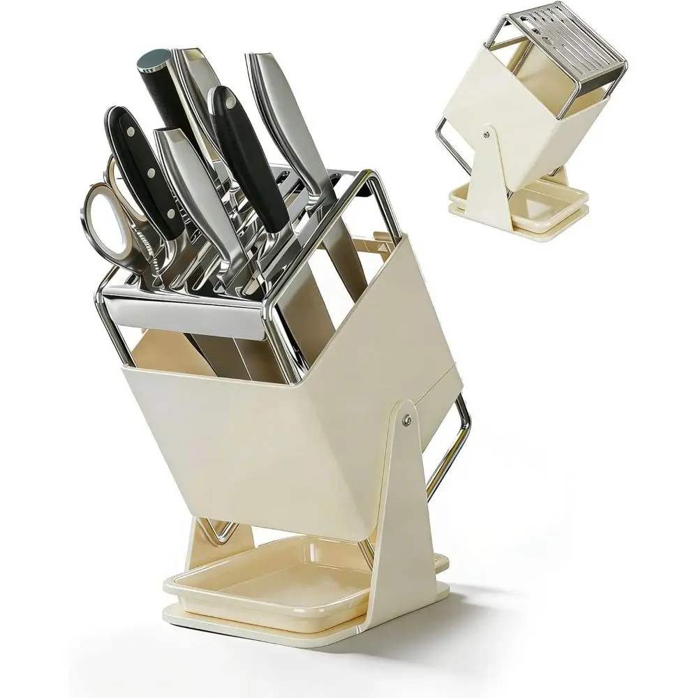 New Stainless Steel Kitchen Storage Holder 30° Rotating 9 Slots Storage Rack with Draining Tray Multifunctional Countertop Shelf
New Stainless Steel Kitchen Storage Holder 30° Rotating 9 Slots Storage Rack with Draining Tray Multifunctional Countertop Shelf
