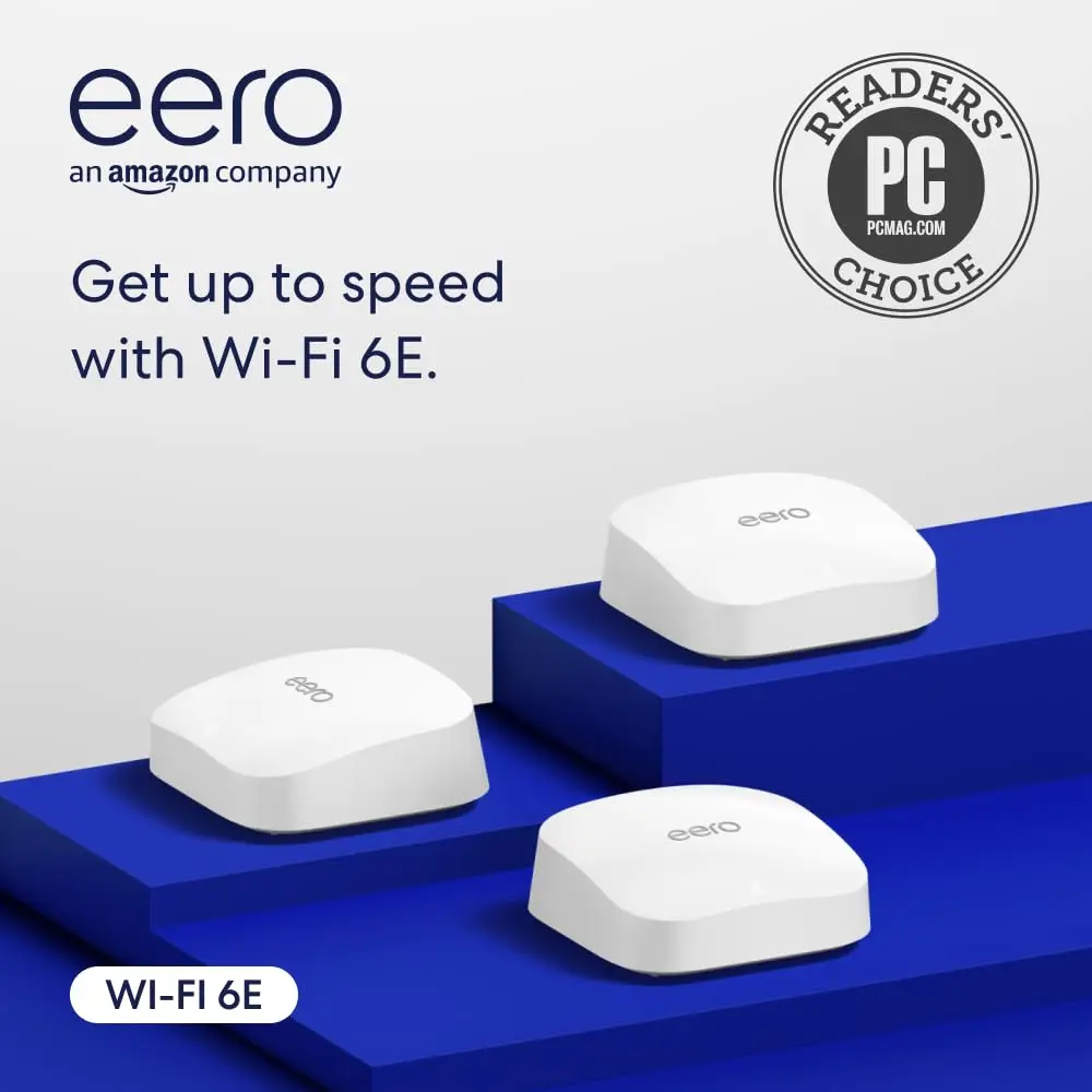 mesh wifi system - Supports internet plans up to 2.5 Gbps, Coverage up to 6,000 sq. ft., Connect 100+ devices, 3-pack
mesh wifi system - Supports internet plans up to 2.5 Gbps, Coverage up to 6,000 sq. ft., Connect 100+ devices, 3-pack