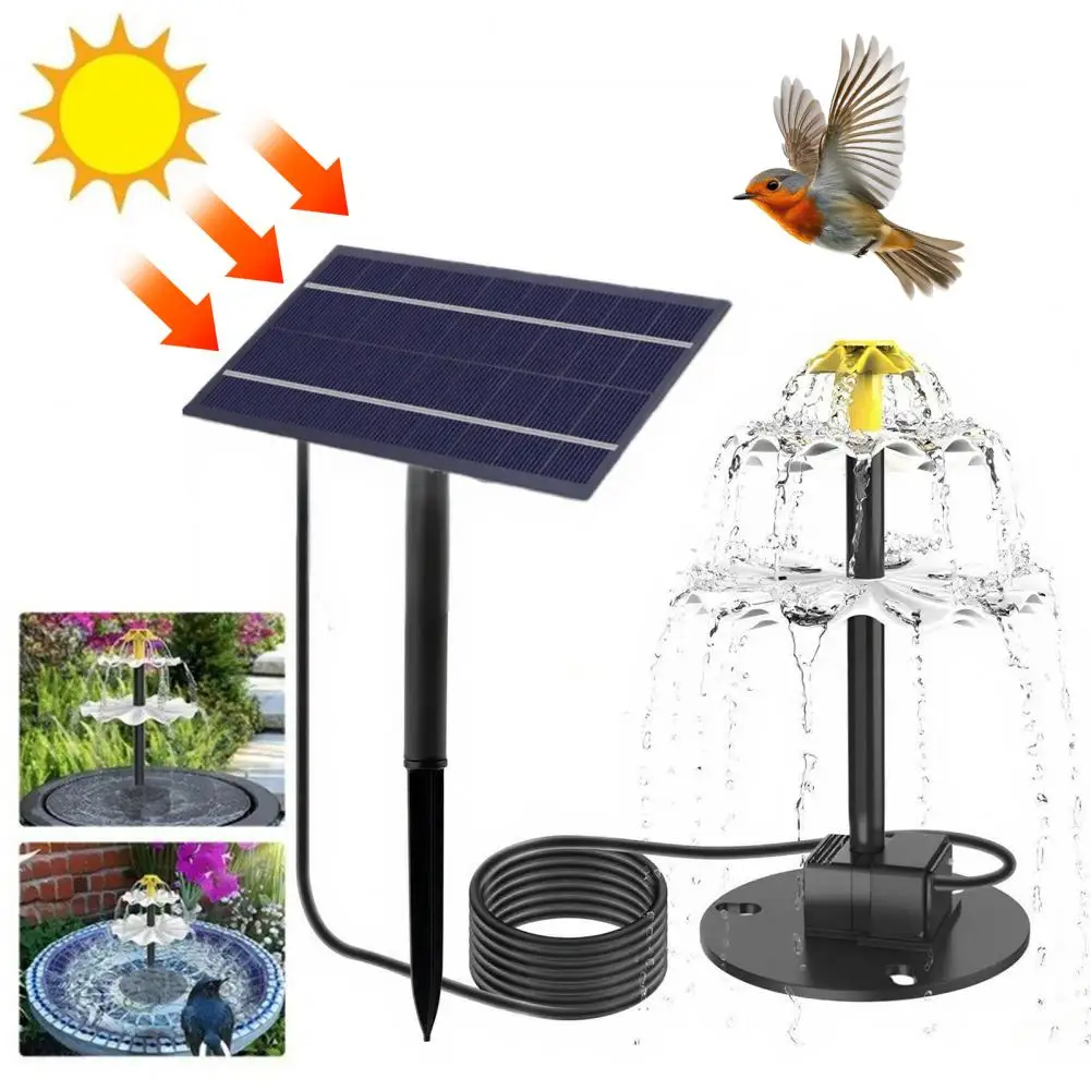 Outdoor Solar Fountain Solar Bird Bath Fountain Three-tiered Cascade Water Feature Outdoor Garden Decor Solar-powered Bird
Outdoor Solar Fountain Solar Bird Bath Fountain Three-tiered Cascade Water Feature Outdoor Garden Decor Solar-powered Bird