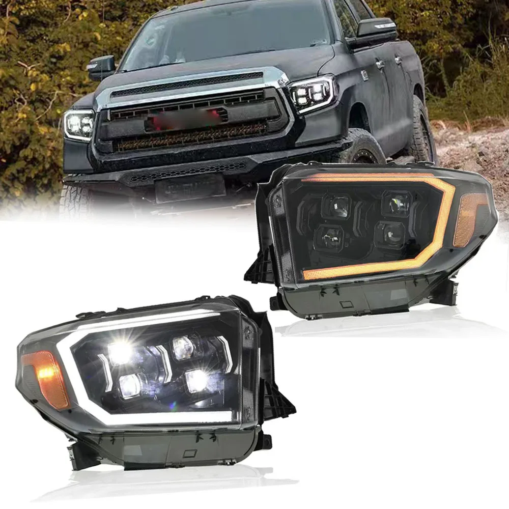 Автомобильные фары для Toyota Tundra 2014-2020 4-объективные передние светодиодные фары DRL в сборе, аксессуары для указателей поворота
Автомобильные фары для Toyota Tundra 2014-2020 4-объективные передние светодиодные фары DRL в сборе, аксессуары для указателей поворота