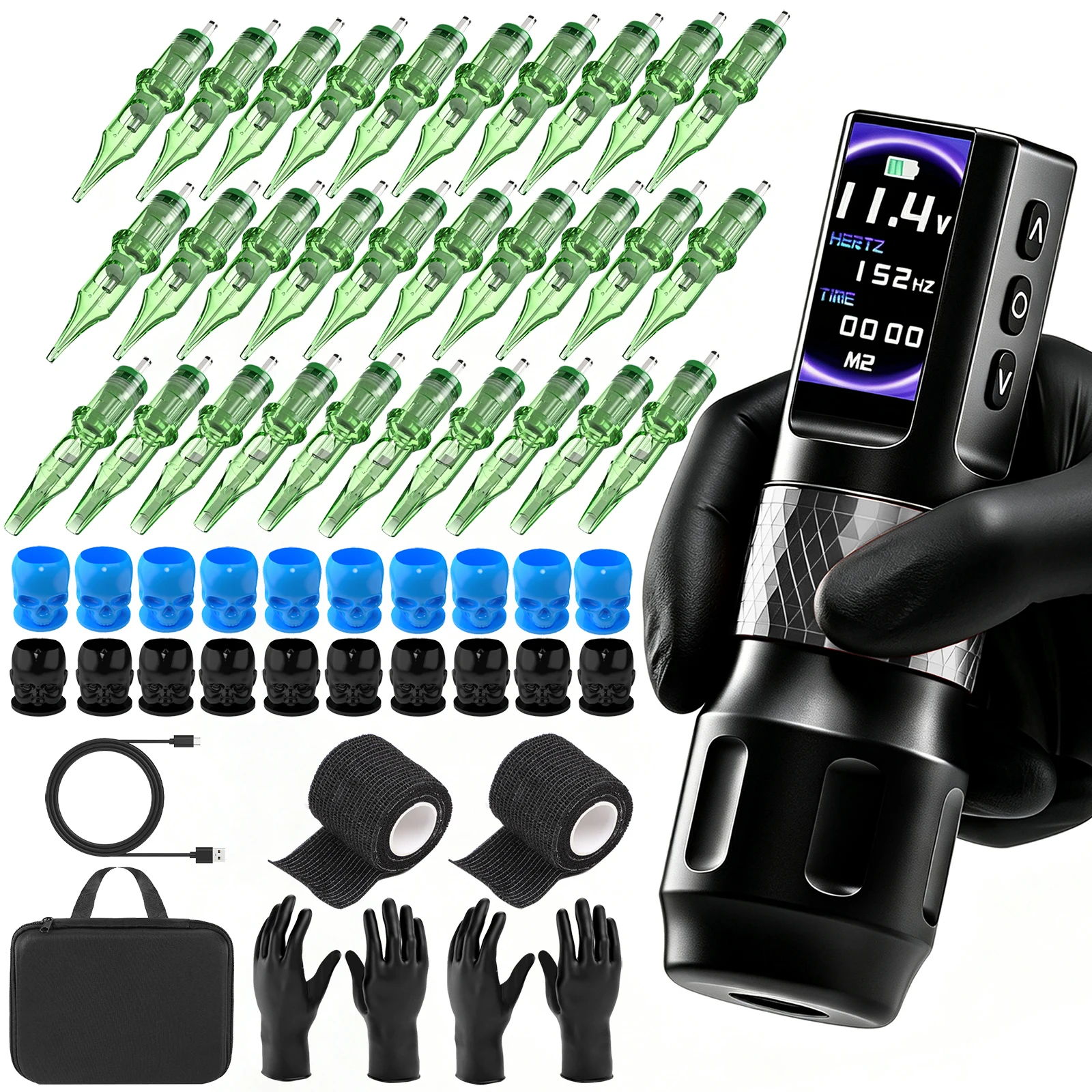 YILONG F6 Brushless MotorTattoo Machine Kit With 30Pcs Tattoo Needles Wireless Tattoo Machine Pen Sets Complete Tattoo Kits
YILONG F6 Brushless MotorTattoo Machine Kit With 30Pcs Tattoo Needles Wireless Tattoo Machine Pen Sets Complete Tattoo Kits