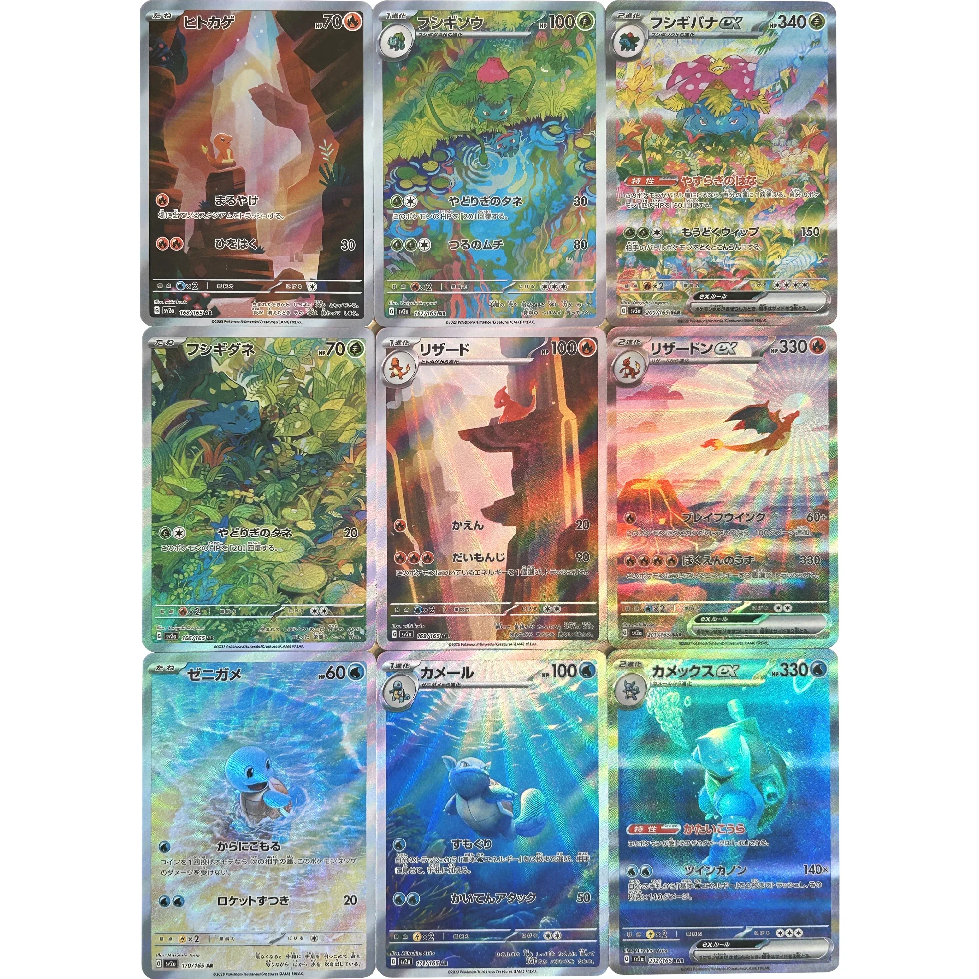 9Pcs/set PTCG Charizard Blastoise Venusaur Refraction Flash Card Diy Self Made Classic Game Anime Collection Cards Gift Toys
9Pcs/set PTCG Charizard Blastoise Venusaur Refraction Flash Card Diy Self Made Classic Game Anime Collection Cards Gift Toys