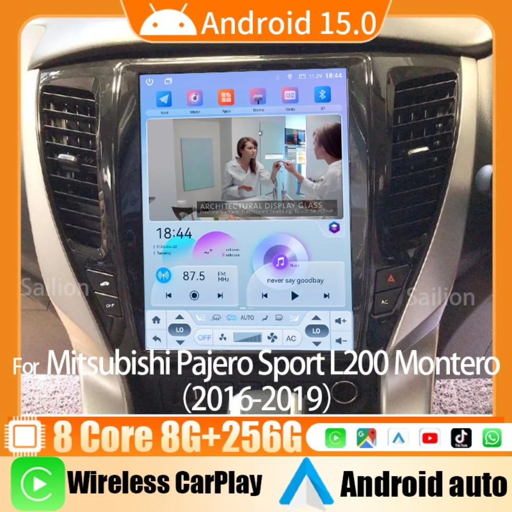 12.1-дюймовая автомагнитола Android 15 для Mitsubishi Pajero Sport L200 Montero 2016-2019, 2DIN мультимедийный плеер, автомобильная аудиосистема с беспроводным CarPlay
12.1-дюймовая автомагнитола Android 15 для Mitsubishi Pajero Sport L200 Montero 2016-2019, 2DIN мультимедийный плеер, автомобильная аудиосистема с беспроводным CarPlay