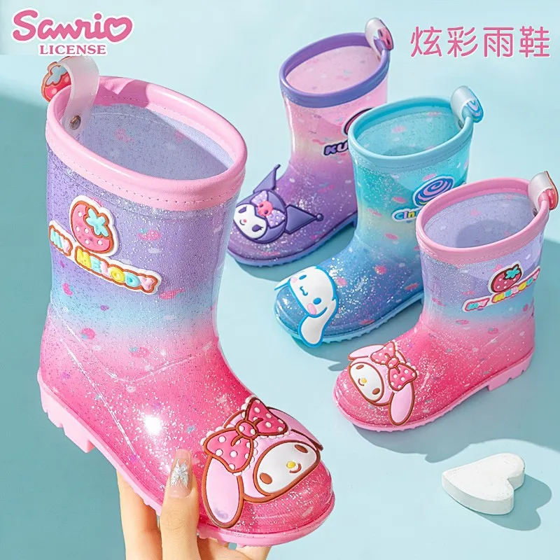 Детская повседневная обувь Sanrio hello kitty, детские резиновые сапоги для мальчиков и девочек, резиновые сапоги, милые резиновые сапоги принцессы Kuromi с корицей
Детская повседневная обувь Sanrio hello kitty, детские резиновые сапоги для мальчиков и девочек, резиновые сапоги, милые резиновые сапоги принцессы Kuromi с корицей