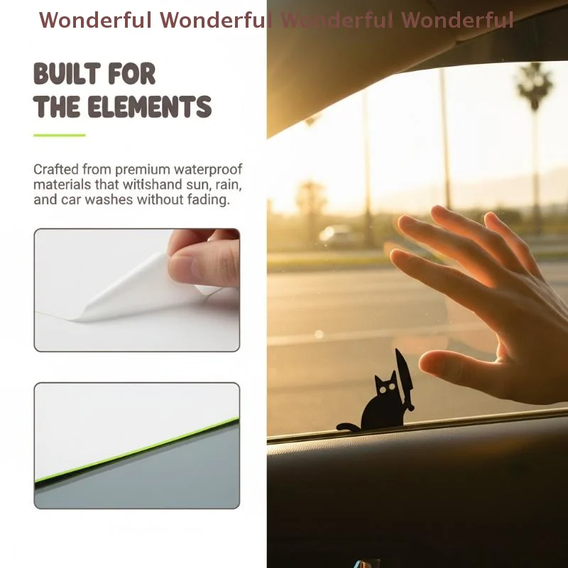 Cartoon Black Cat Knife Sticker Waterproof Decal for Car Rearview Mirror Animal Design Anti Fading Durable For Auto Exterior
Cartoon Black Cat Knife Sticker Waterproof Decal for Car Rearview Mirror Animal Design Anti Fading Durable For Auto Exterior