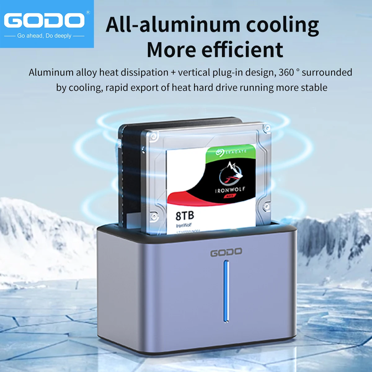 GODO USB 3.0 Dual Bay External Hard Drive Docking Station 2.5 Inch SSD HDD Dock Offline Clone Aluminum Hard Drive Enclosure
GODO USB 3.0 Dual Bay External Hard Drive Docking Station 2.5 Inch SSD HDD Dock Offline Clone Aluminum Hard Drive Enclosure