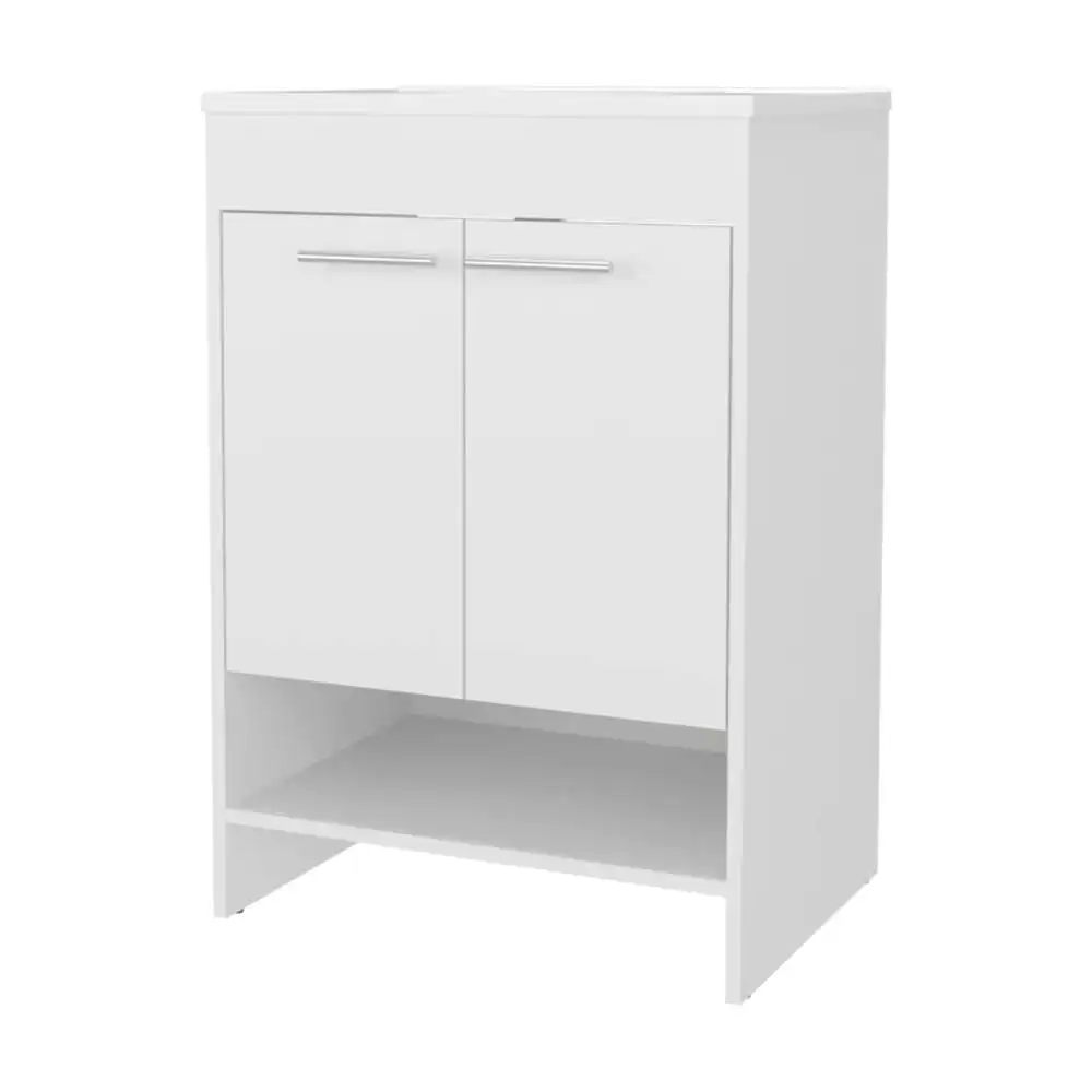 White 2-Door Bathroom Vanity with Open Storage bathroom vanity cabinet with sink
White 2-Door Bathroom Vanity with Open Storage bathroom vanity cabinet with sink