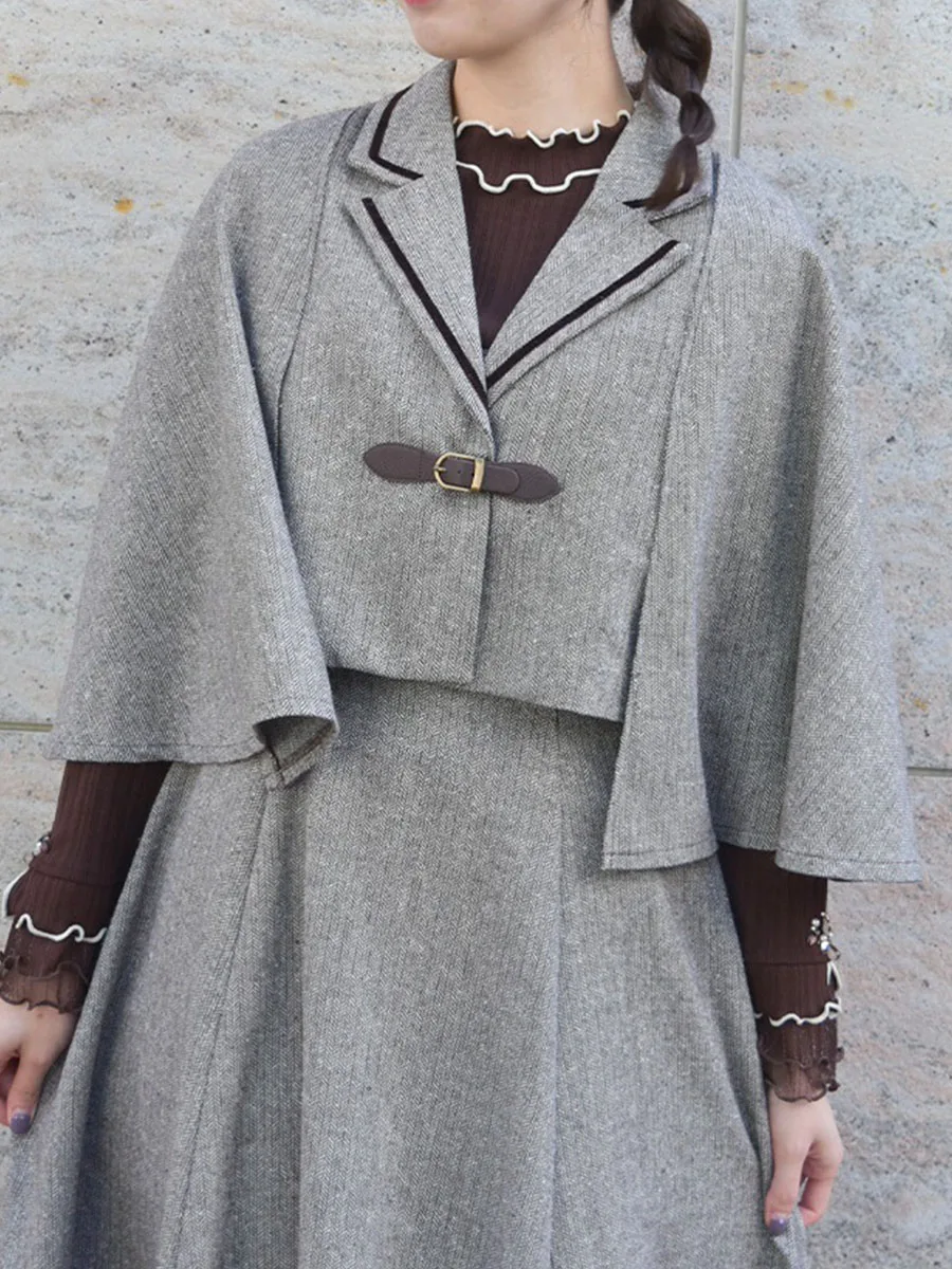 Elegant Short Coat by Axes Femme with One-Strap Belt Design And Tweed Pattern Chinese Brand Women's Fashion Spring Outerwear
Elegant Short Coat by Axes Femme with One-Strap Belt Design And Tweed Pattern Chinese Brand Women's Fashion Spring Outerwear