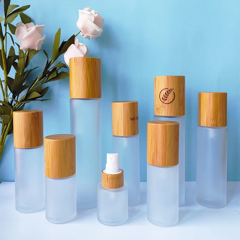 30ml 2OZ 60ML 80ML Frosted Glass Lotion Atomizer Bottles with Eco-friendly Bamboo Lid Fine Mist Spray Pump Dispenser For Perfume
30ml 2OZ 60ML 80ML Frosted Glass Lotion Atomizer Bottles with Eco-friendly Bamboo Lid Fine Mist Spray Pump Dispenser For Perfume
