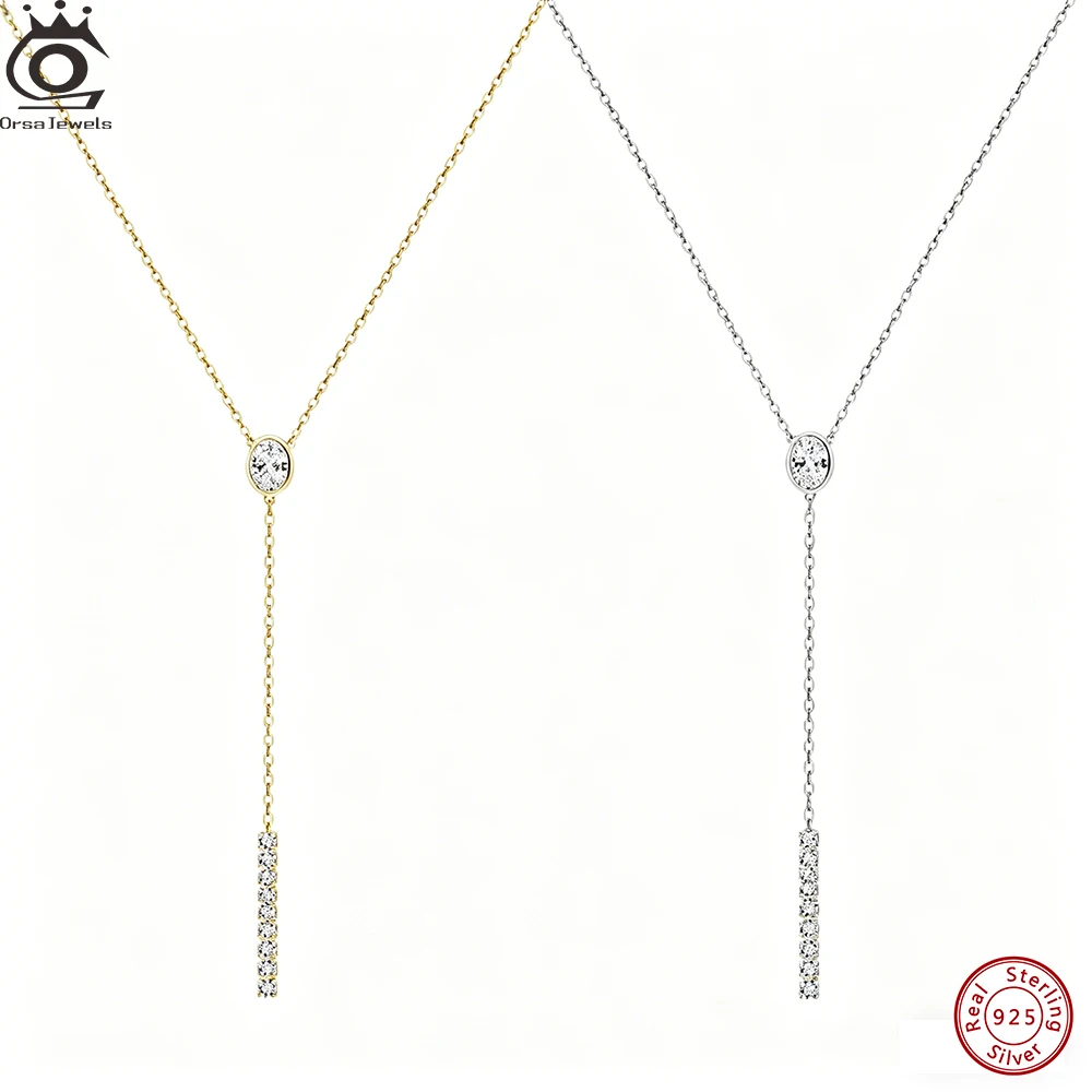 ORSA JEWELS Элегантное Y-образное длинное колье из стерлингового серебра 925 пробы с блестящим цирконом или летнее украшение для женщин BQN41
ORSA JEWELS Элегантное Y-образное длинное колье из стерлингового серебра 925 пробы с блестящим цирконом или летнее украшение для женщин BQN41