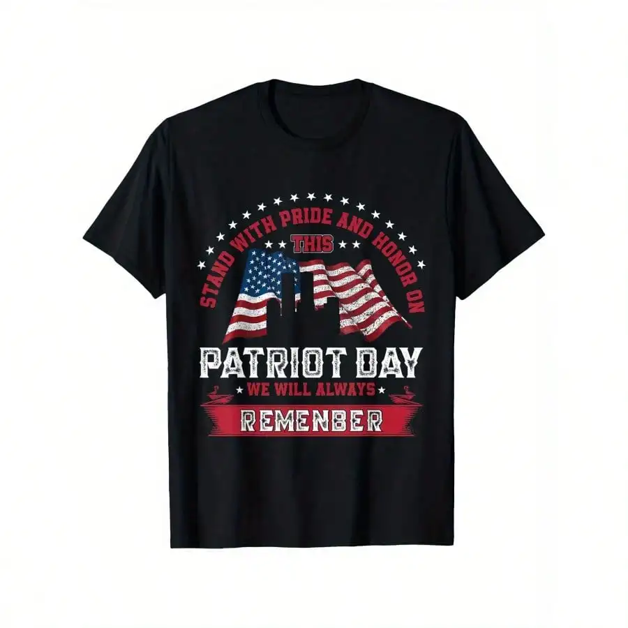 Футболка «День Патриот», 100% хлопок, плотная футболка с круглым вырезом, 180 г — американский флаг «Подставка с гордостью» и принтом «Я люблю свою страны»,
Футболка «День Патриот», 100% хлопок, плотная футболка с круглым вырезом, 180 г — американский флаг «Подставка с гордостью» и принтом «Я люблю свою страны»,