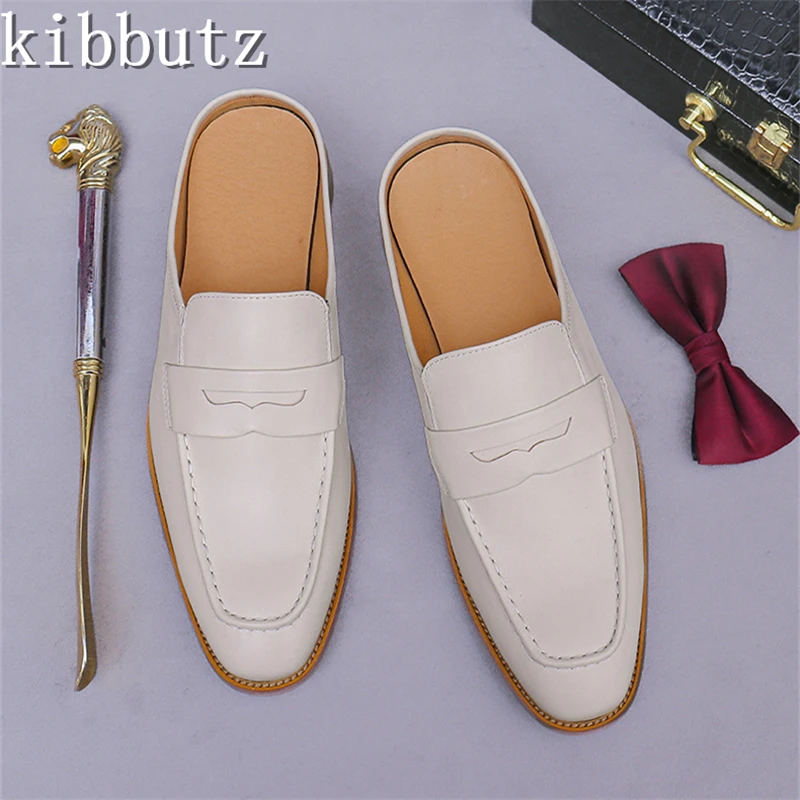 Luxury Brand Summer Half Shoes for Men Slip On Loafers Genuine Leather Slippers Flats Business Casual Luxury Shoes
Luxury Brand Summer Half Shoes for Men Slip On Loafers Genuine Leather Slippers Flats Business Casual Luxury Shoes