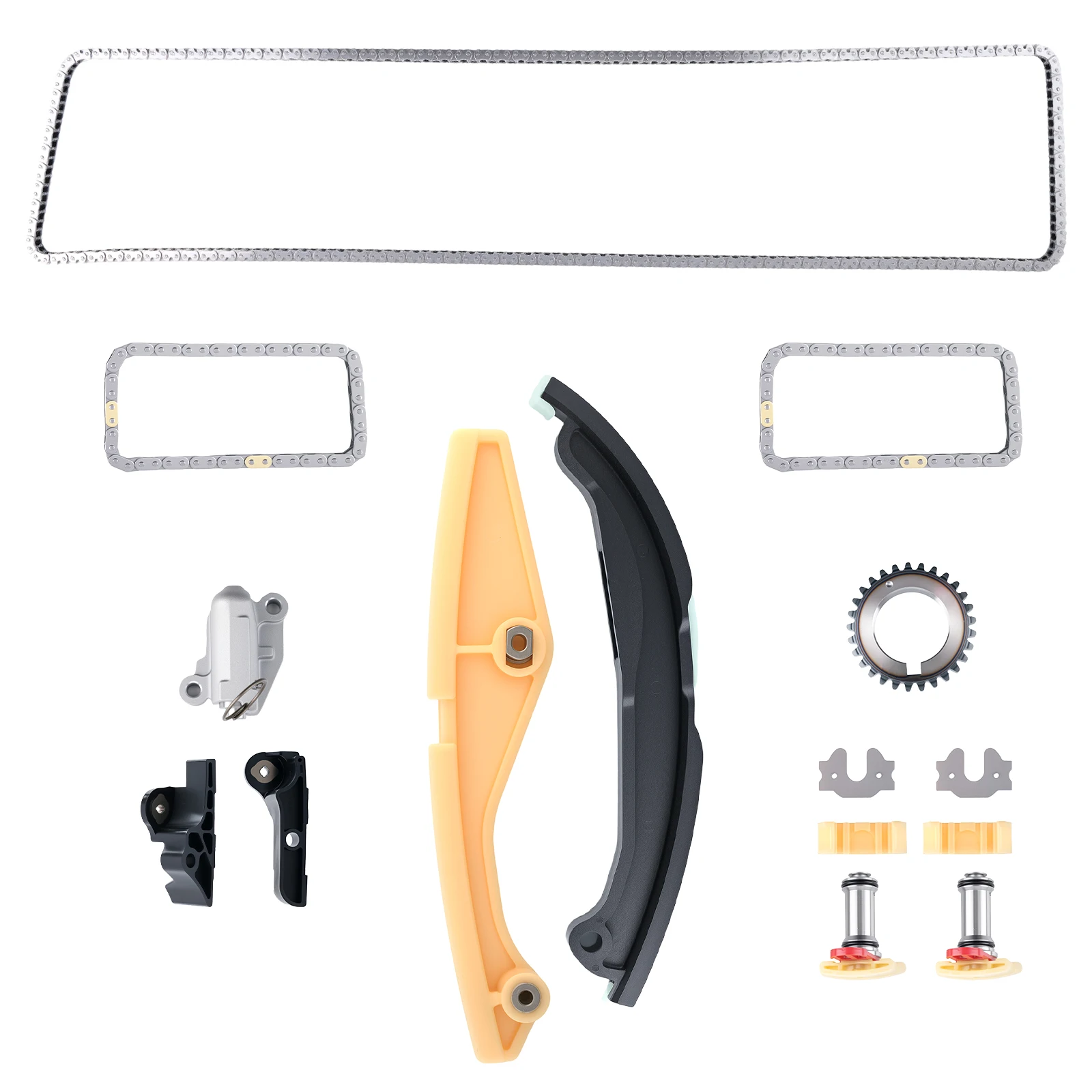 Timing Chain Kit & Tensioner for Ford Edge Explorer 3.5L 2011-2013 AT4Z6K255A
Timing Chain Kit & Tensioner for Ford Edge Explorer 3.5L 2011-2013 AT4Z6K255A