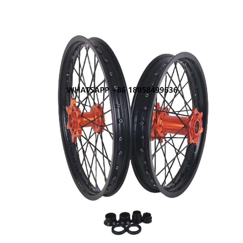 Pit Bike Motocross Wheels Aluminum Alloy Black Rims With Orange Hubs Fit EXC SXF 2003-2025
Pit Bike Motocross Wheels Aluminum Alloy Black Rims With Orange Hubs Fit EXC SXF 2003-2025