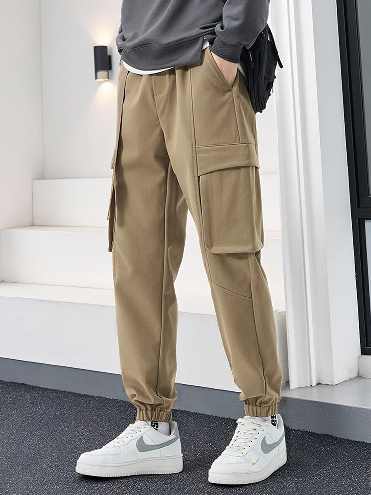 2025 Autumn New Cargo Pants Men Multi-Pockets 300GSM Polyester Knit Jogger Pants Daily Casual Slim Fit Work Trousers With Belts
2025 Autumn New Cargo Pants Men Multi-Pockets 300GSM Polyester Knit Jogger Pants Daily Casual Slim Fit Work Trousers With Belts