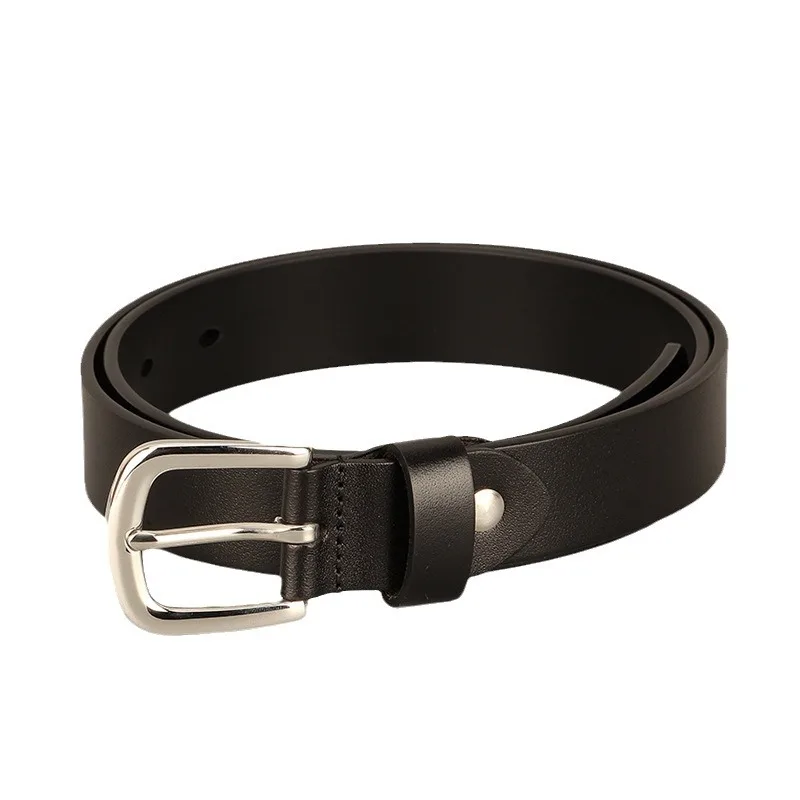 Youth stainless steel belt thin women's pin buckle head layer pure cowhide leather belt
Youth stainless steel belt thin women's pin buckle head layer pure cowhide leather belt