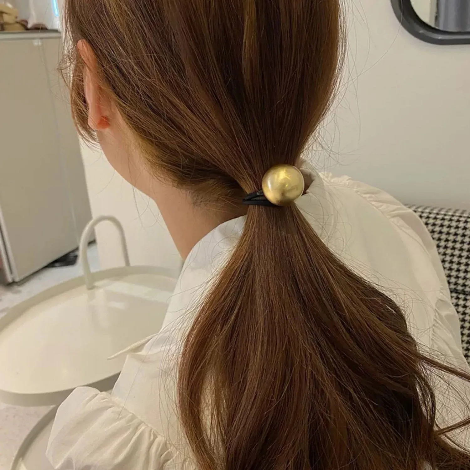 Metal Pull Ball Hair Elastic Simple Versatile Korean Style For Pigtails High Elastic Soft Comfortable
Metal Pull Ball Hair Elastic Simple Versatile Korean Style For Pigtails High Elastic Soft Comfortable