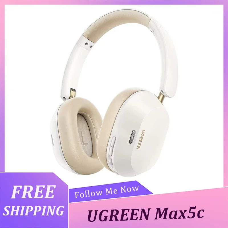 UGREEN Max5c Wireless Bluetooth Headphones ANC 43dB Active Noise Cancellation Hi-Res LDAC 75H Spatial Audio Earphones Headset
UGREEN Max5c Wireless Bluetooth Headphones ANC 43dB Active Noise Cancellation Hi-Res LDAC 75H Spatial Audio Earphones Headset
