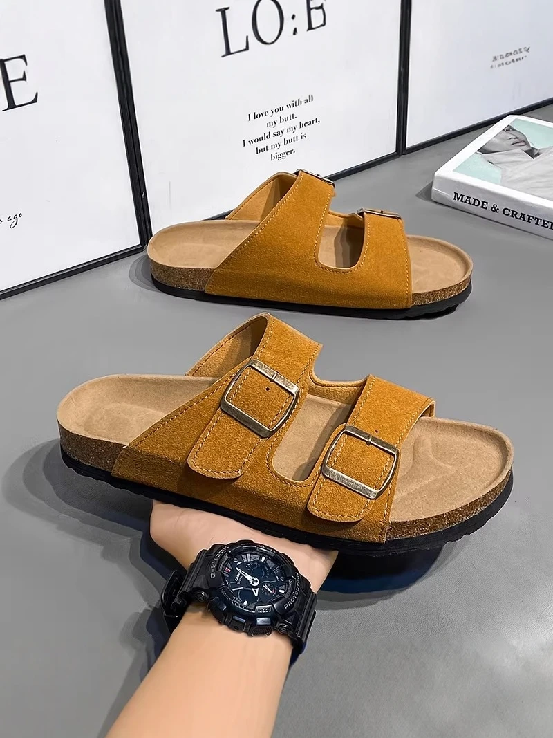 Men's Summer Outdoor Wear Anti-Slip Thick Bottom Cork Slippers Casual Beach Sandals Comfortable Breathable Slip-On
Men's Summer Outdoor Wear Anti-Slip Thick Bottom Cork Slippers Casual Beach Sandals Comfortable Breathable Slip-On