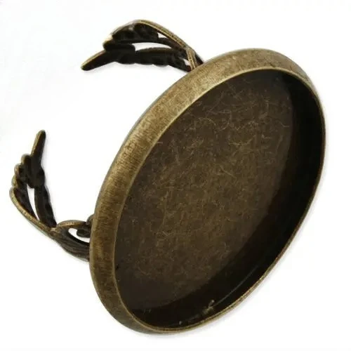 20PCSRound Adjustable Shallow Bottom Antique Bronze Ring Base Setting with 25 MM Round Bezel Cup
20PCSRound Adjustable Shallow Bottom Antique Bronze Ring Base Setting with 25 MM Round Bezel Cup